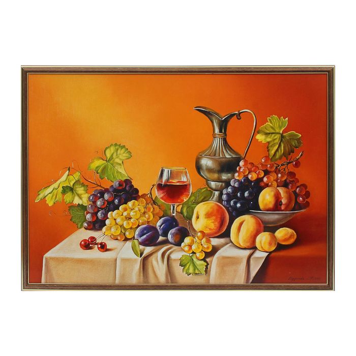 Картина "Фруктовый натюрморт с кувшином" 53*73 см