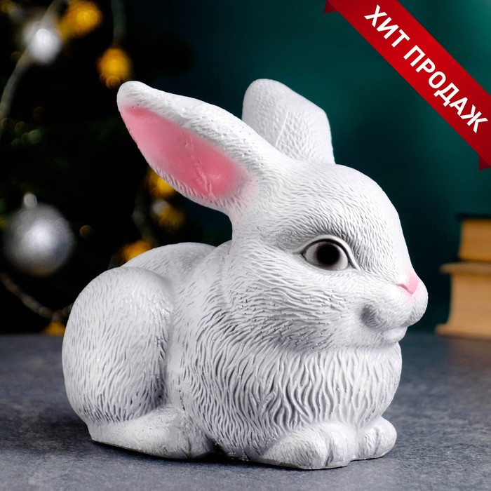 Копилка "Зайчонок" 18см серый