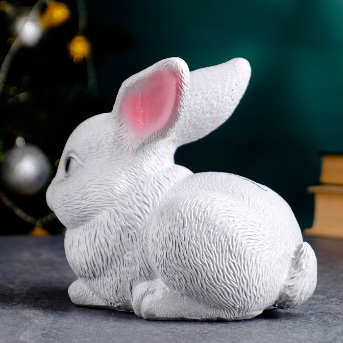 Копилка "Зайчонок" 18см серый