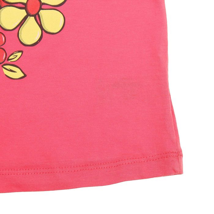 Футболка для девочки, рост 98 см, цвет коралловый, принт МИКС Л522