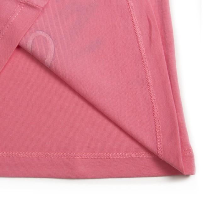 Футболка для девочки, рост 128 см, цвет коралловый, принт МИКС Л522