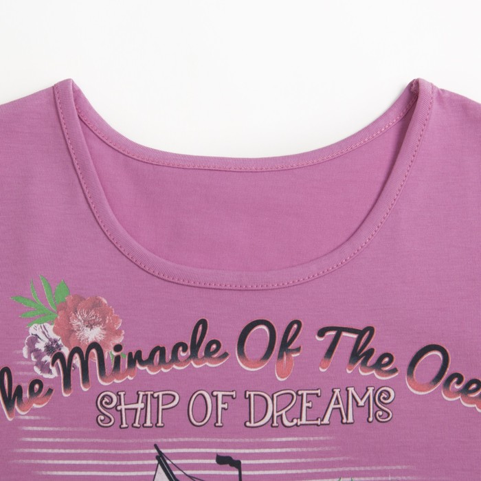 Футболка для девочки, рост 128 см, цвет розовый МИКС, арт. Л522