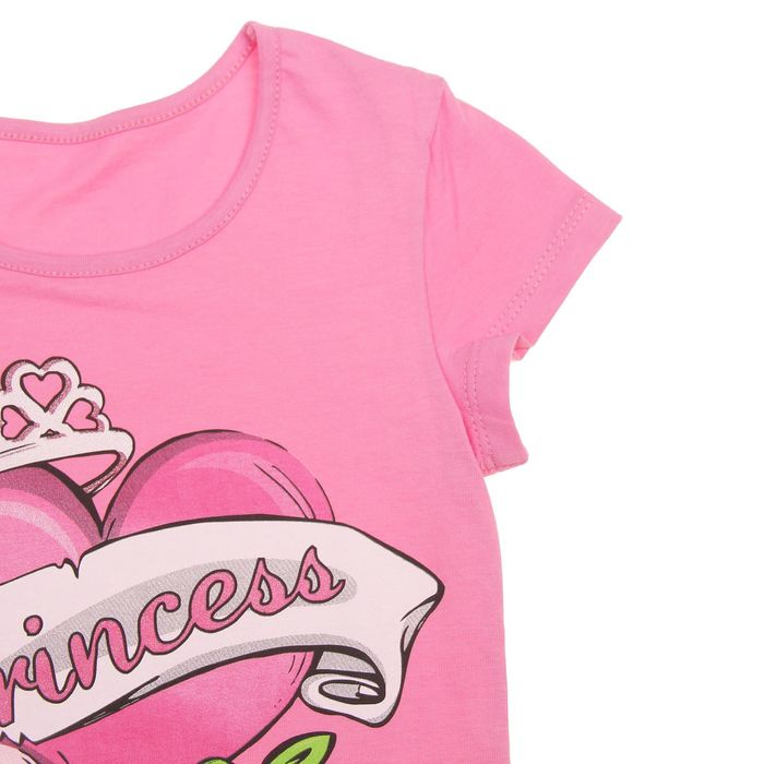 Футболка для девочки, рост 128 см, цвет розовый МИКС, арт. Л522