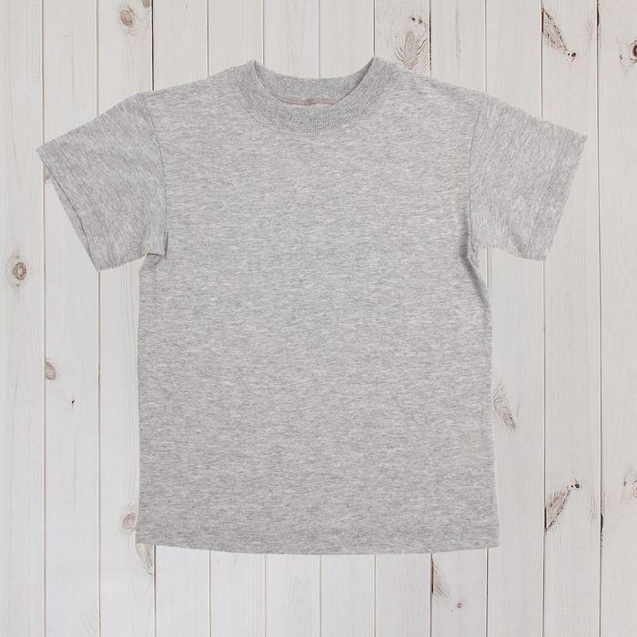 Футболка детская, рост 98 см, цвет сервый меланж Н004