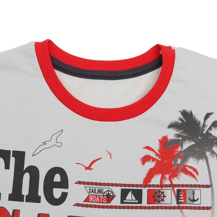 Футболка для мальчика, рост 140 см, цвет светло-серый Н645