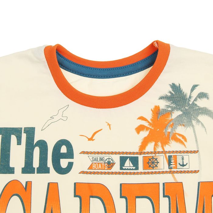 Футболка для мальчика, рост 128 см, цвет экрю Н645