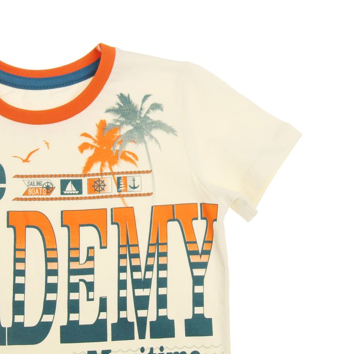 Футболка для мальчика, рост 128 см, цвет экрю Н645