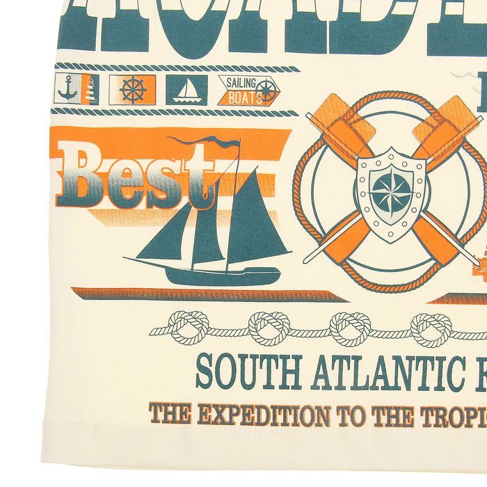 Футболка для мальчика, рост 128 см, цвет экрю Н645