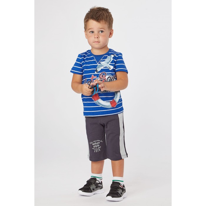 Футболка для мальчика, рост 128 см, принт полоска Н646