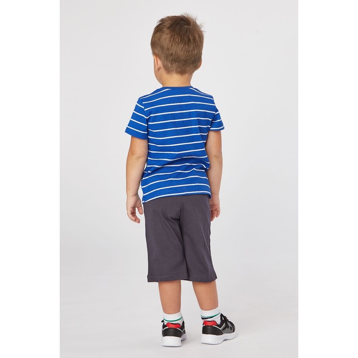 Футболка для мальчика, рост 128 см, принт полоска Н646