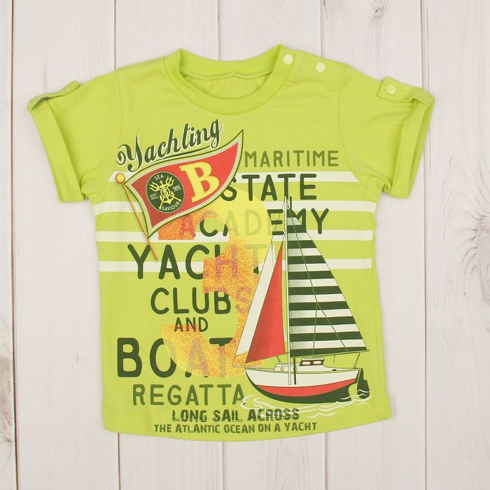 Футболка для мальчика, рост 86 см, цвет лайм Н655_М