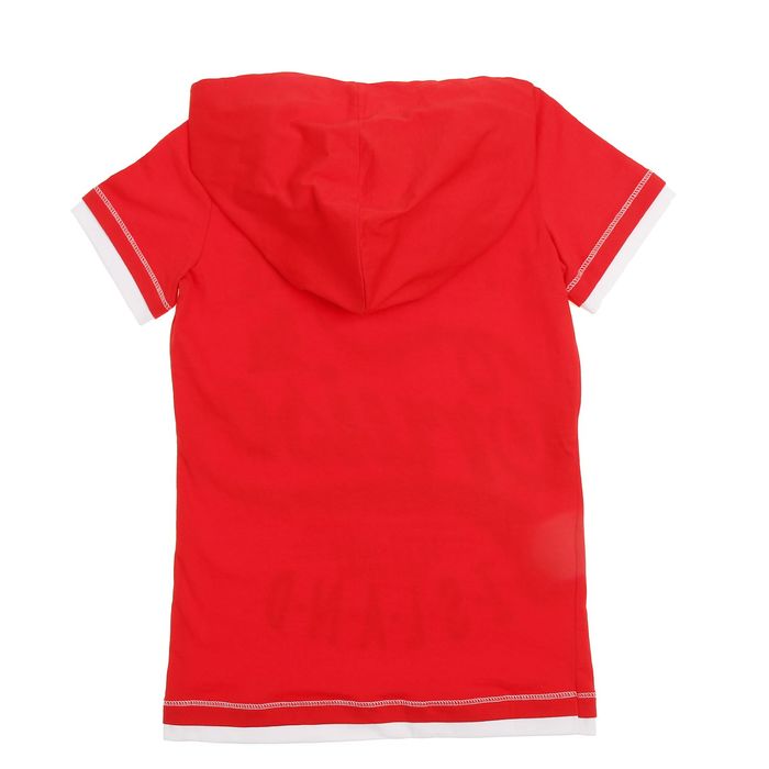 Футболка для мальчика, рост 110 см, цвет красный/белый Н657