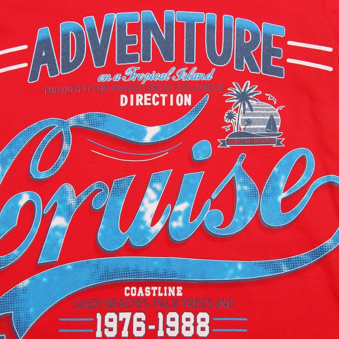 Футболка для мальчика, рост 116 см, цвет красный/белый Н657