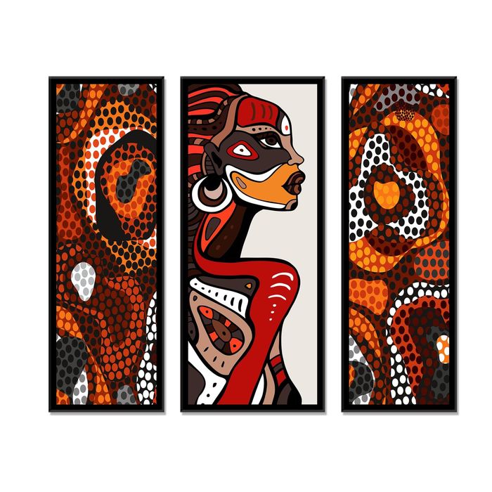 Модульная картина "Профиль женщины"