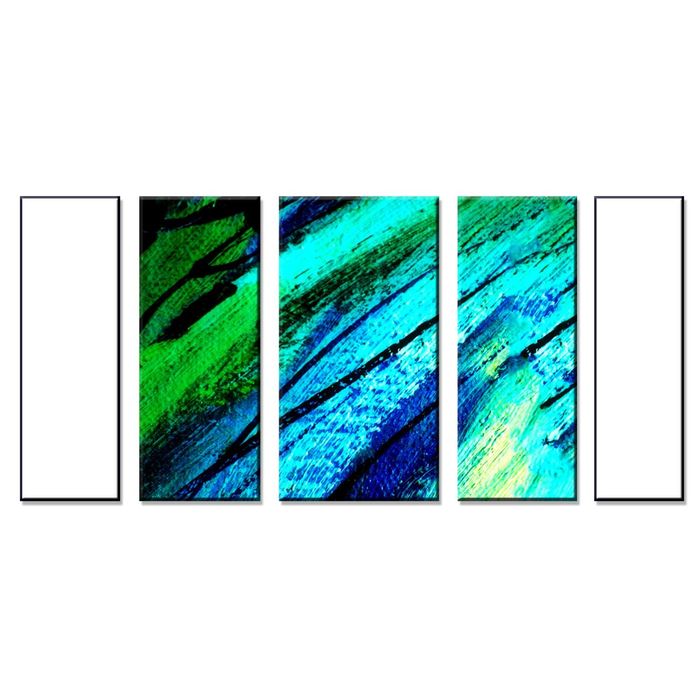 Модульная картина "Голубой малахит"