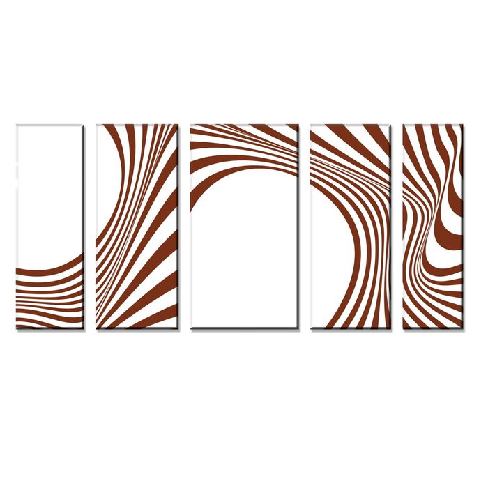 Модульная картина "Коричневые узоры"