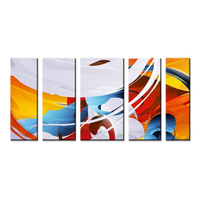 Модульная картина "Закат на морском побережье"