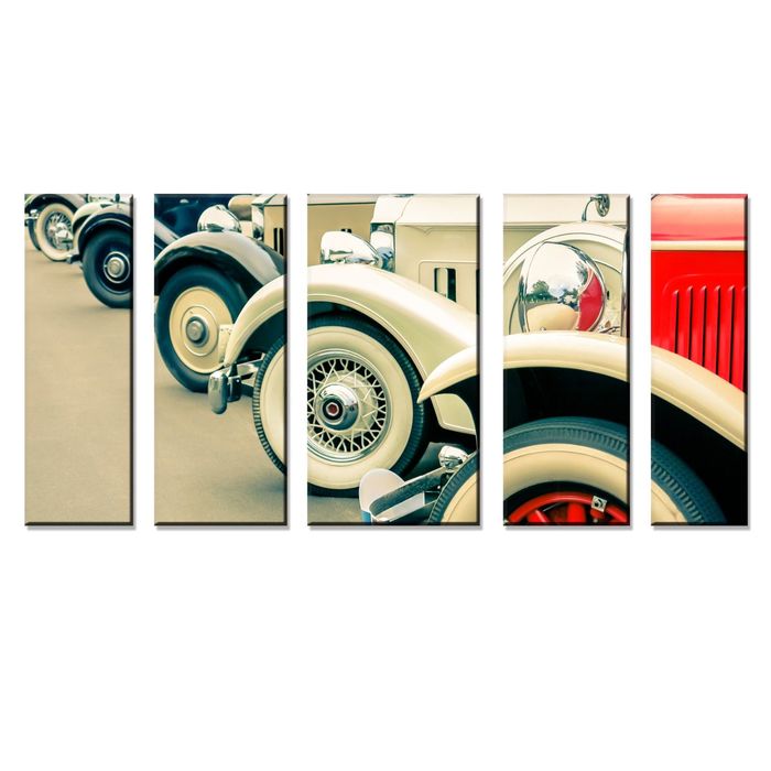 Модульная картина "Ретроавтомобили"