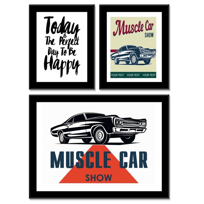 Модульная картина "Винтажные автомобили"