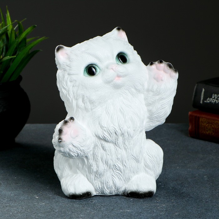 Копилка "Пушистый котенок" 18см  микс