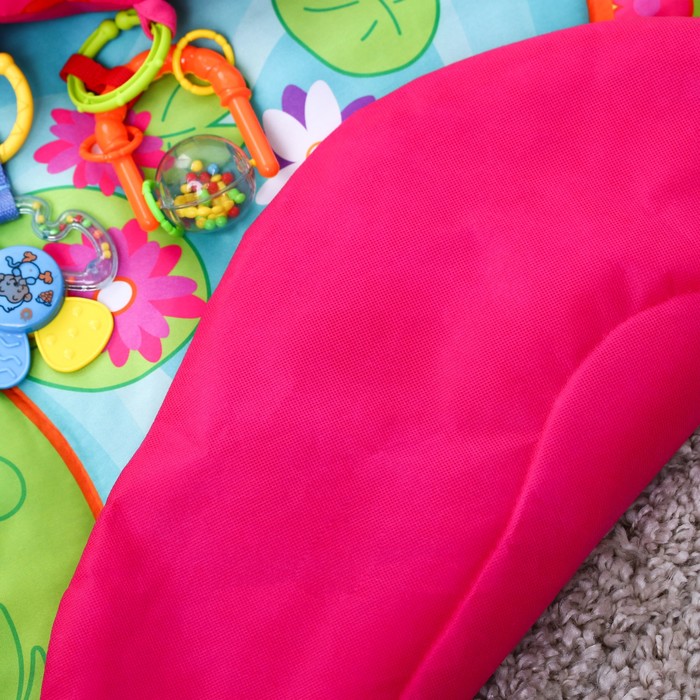 Развивающий коврик «Весёлые зверушки» с подушечкой