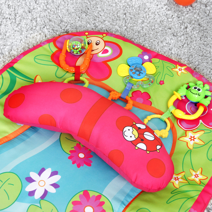 Развивающий коврик «Весёлые зверушки» с подушечкой