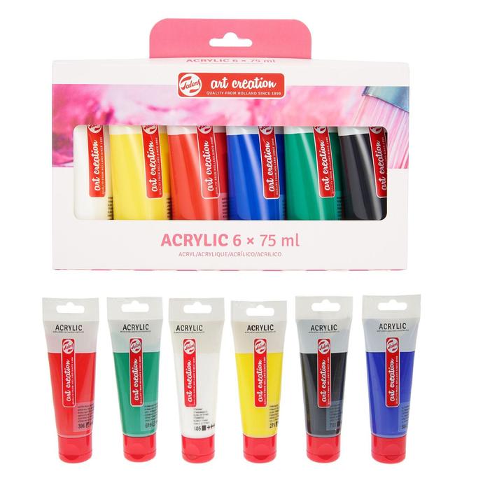 Краска акриловая в тубе набор 6 цветов*75 мл Royal Talens Art Creation 358280
