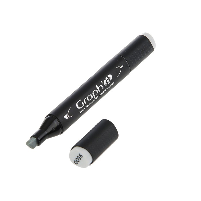 Маркер художественный набор GRAPH'IT 12 цветов Mix grey (двухсторонний: пулевидный/скошенный) серые цвета