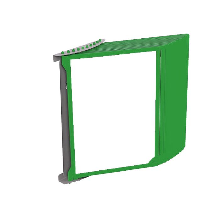 Рамка пластиковая для перекидной системы A4, INFOFRAME, без протектора, цвет зелёный