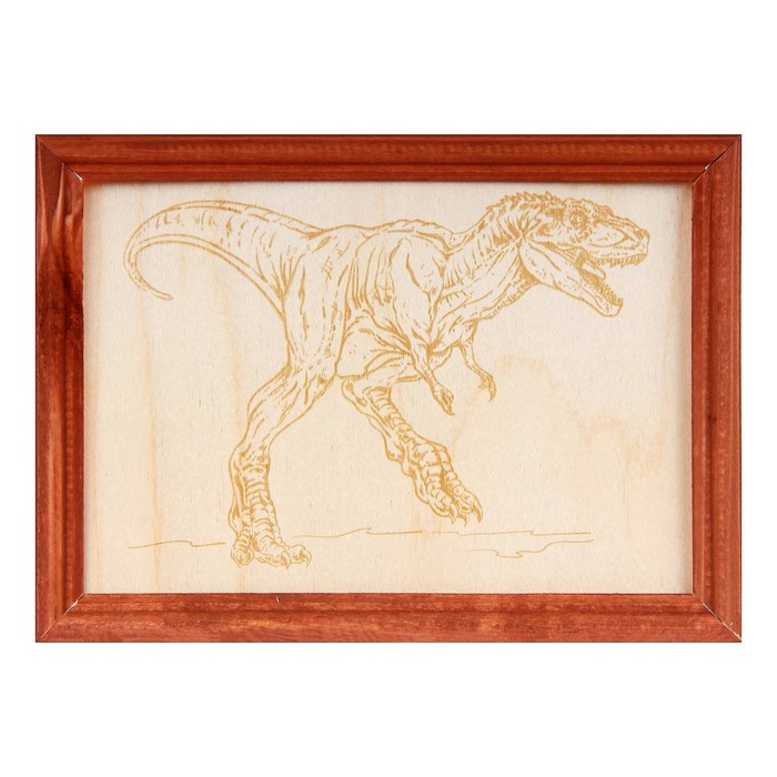 Доски для выжигания "Динозавр" 2 шт., в рамке