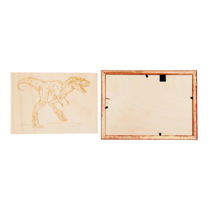 Доски для выжигания "Динозавр" 2 шт., в рамке