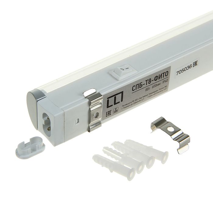 Светильник светодиодный ASD СПБ-T8-ФИТО, 8 Вт, 230 В, IP40, 595 мм для роста растений