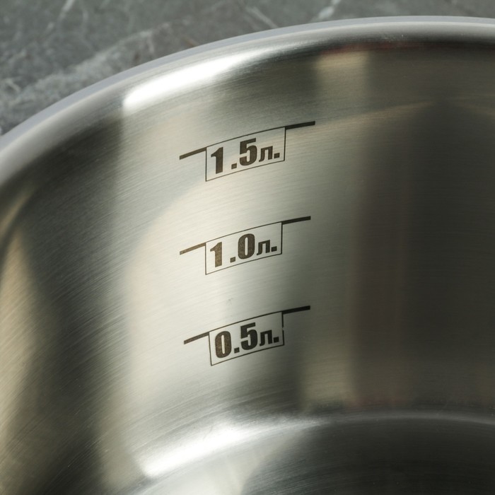 Кастрюля 1,6 л, d=16 см "Орхидея Классика", стеклянная крышка