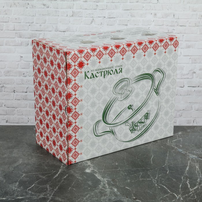 Кастрюля 1,6 л, d=16 см "Орхидея Классика", стеклянная крышка