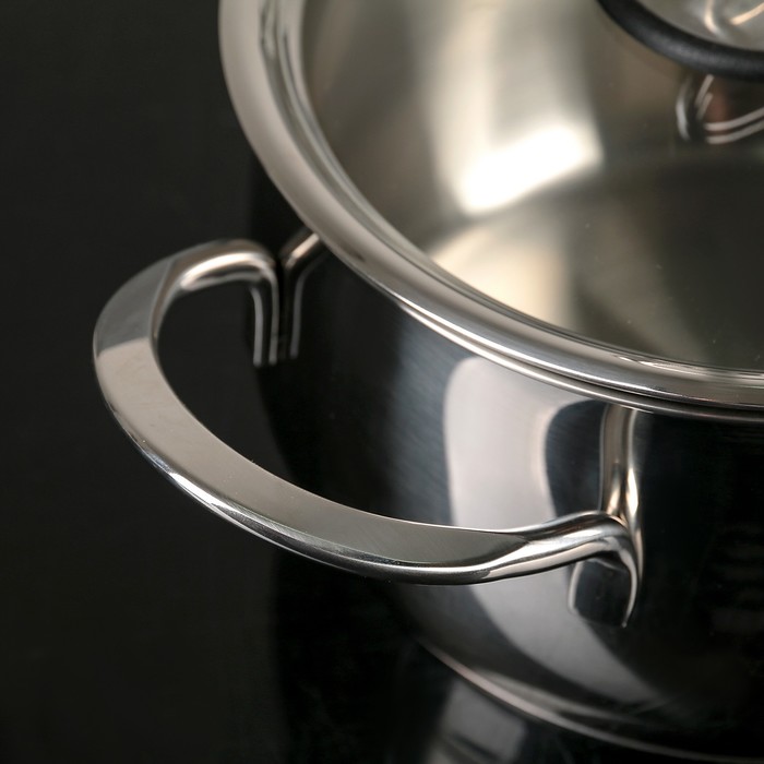 Кастрюля 1,8 л, d=16 см "Магнолия Классика", стеклянная крышка