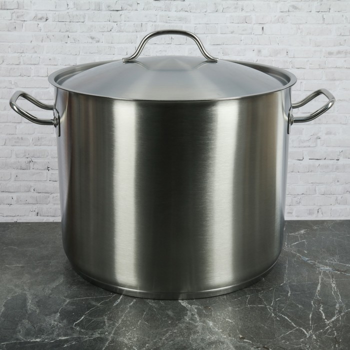 Кастрюля 15 л, d=30 см "Профессионал", с металлической крышкой