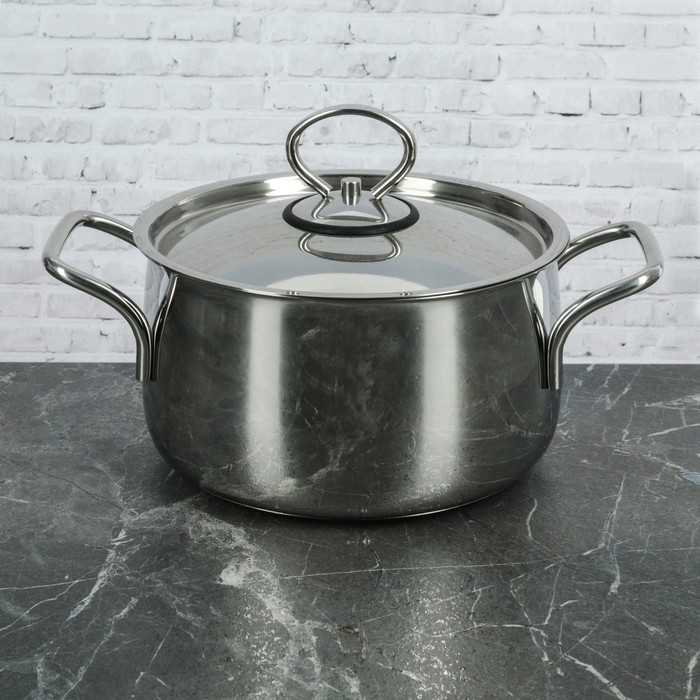 Кастрюля 2,3 л, d=18 см "Орхидея Классика", с металлической крышкой