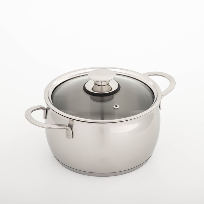 Кастрюля 3,5 л, d=20 см "Магнолия Престиж", стеклянная крышка