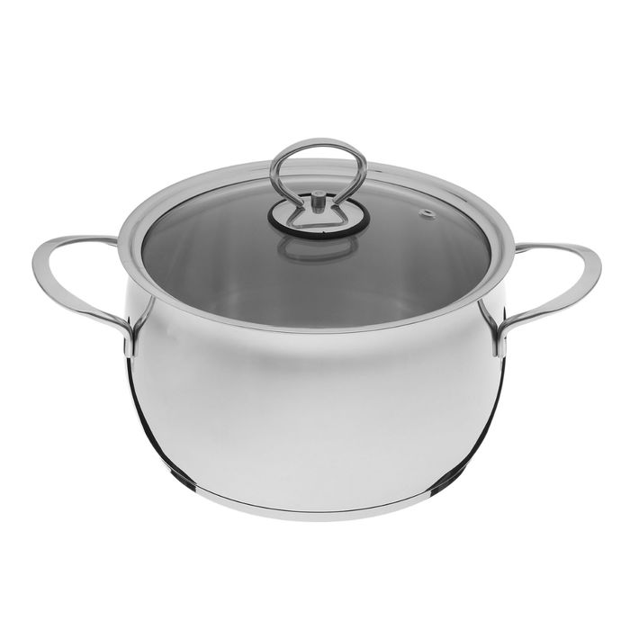 Кастрюля 4,5 л, d=22 см "Магнолия Классика", стеклянная крышка