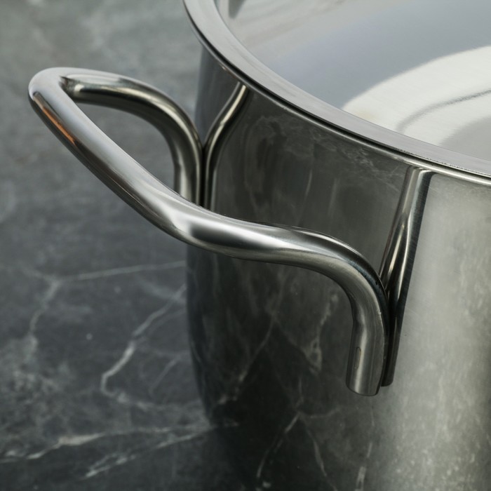 Кастрюля 4,5 л, d=22 см "Орхидея Классика", с металлической крышкой