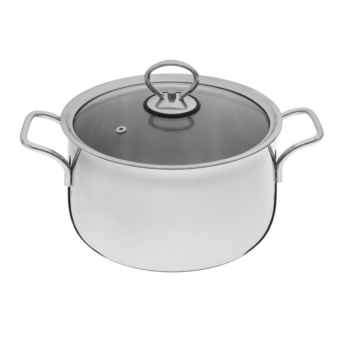 Кастрюля 4,5 л, d=22 см "Орхидея Классика", стеклянная крышка