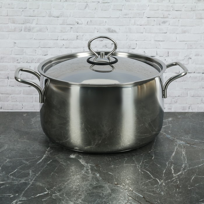 Кастрюля 5,6 л, d=22 см "Орхидея Классика", с металлической крышкой