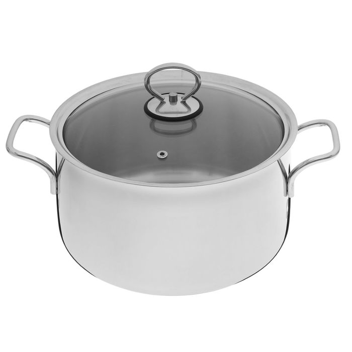 Кастрюля 5,6 л, d=22 см "Орхидея Классика", стеклянная крышка