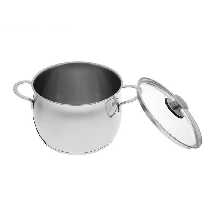 Кастрюля 5,8 л, d=22 см "Магнолия Престиж", стеклянная крышка