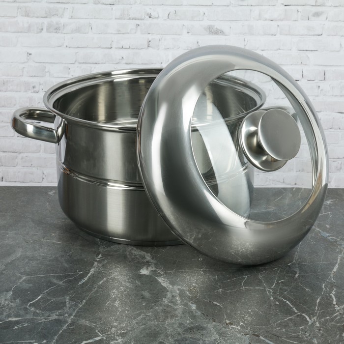 Кастрюля-пароварка 4 л "Традиция" 1 уровень, с комбинированной крышкой