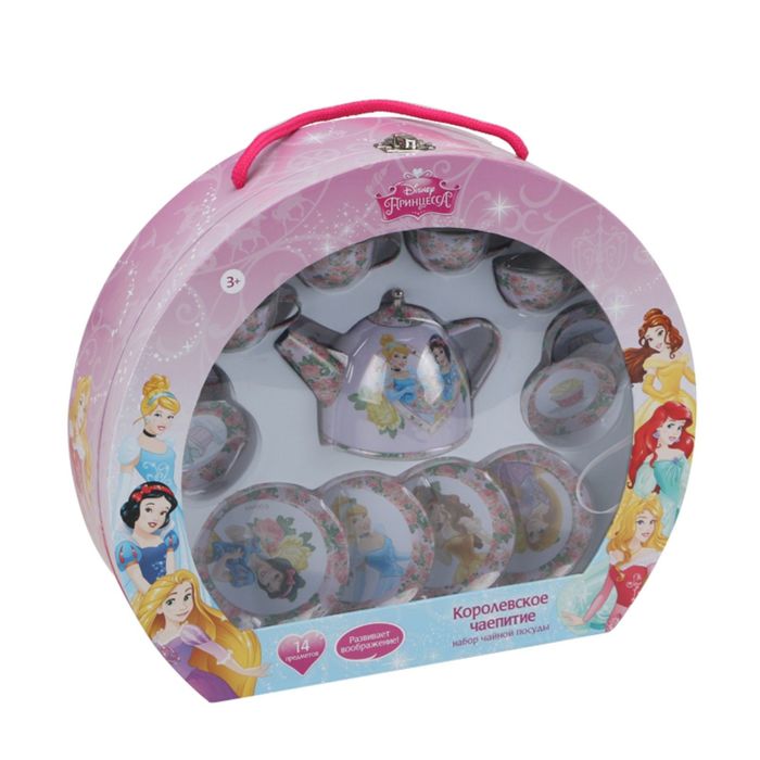 Набор чайной посуды Принцесса "Королевское чаепитие" (14 предм., металлич.)Disney