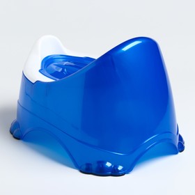 Горшок детский антискользящий «Бэйби-Комфорт» с крышкой, съёмная чаша, цвет голубой, синий от Сима-ленд