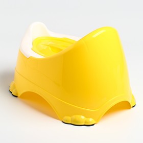 Горшок детский антискользящий «Бэйби-Комфорт» с крышкой, съёмная чаша, цвет жёлтый от Сима-ленд