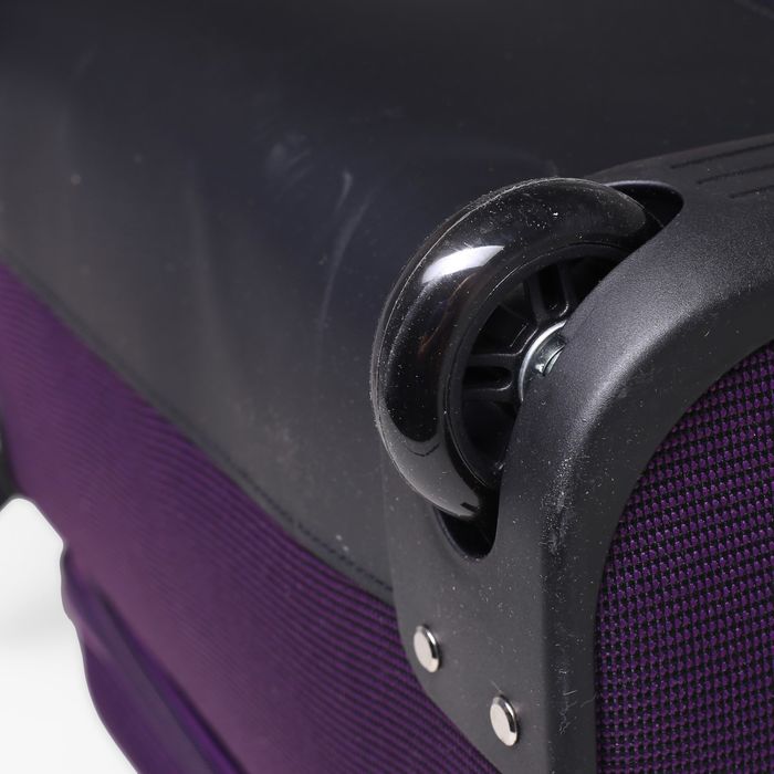 Чемодан с увеличением, большой, 28", 75 л, 2 колеса, цвет фиолетовый