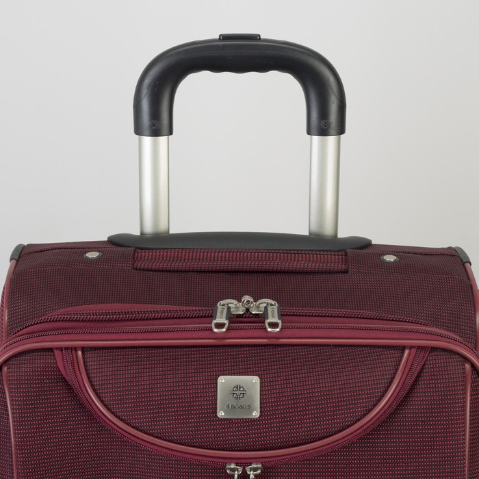 Чемодан с увеличением, малый, 20 ", 43 л, 2 колеса, цвет бордовый